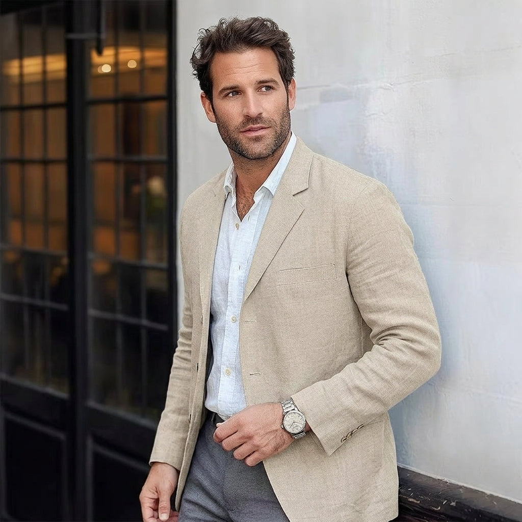 Men's Linen Blazer, product photo 2