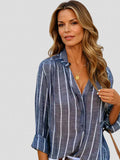 Naia | Striped Button Blouse