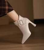Aurora | Buckle Heel Ankle Boots