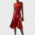 Rita | Draped Asymmetric Midi Dress