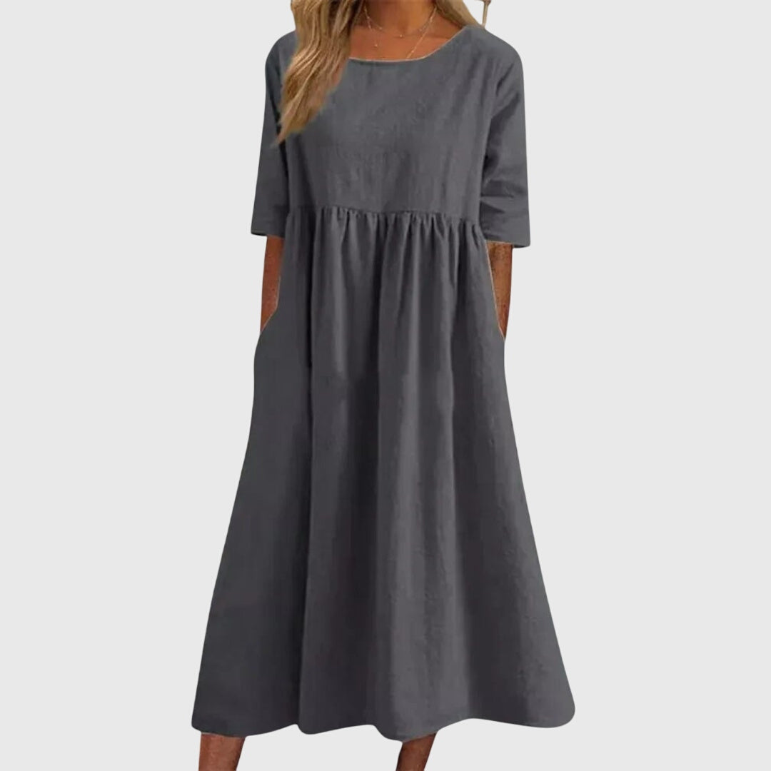 Diana | Elegant Short-Sleeve Dress