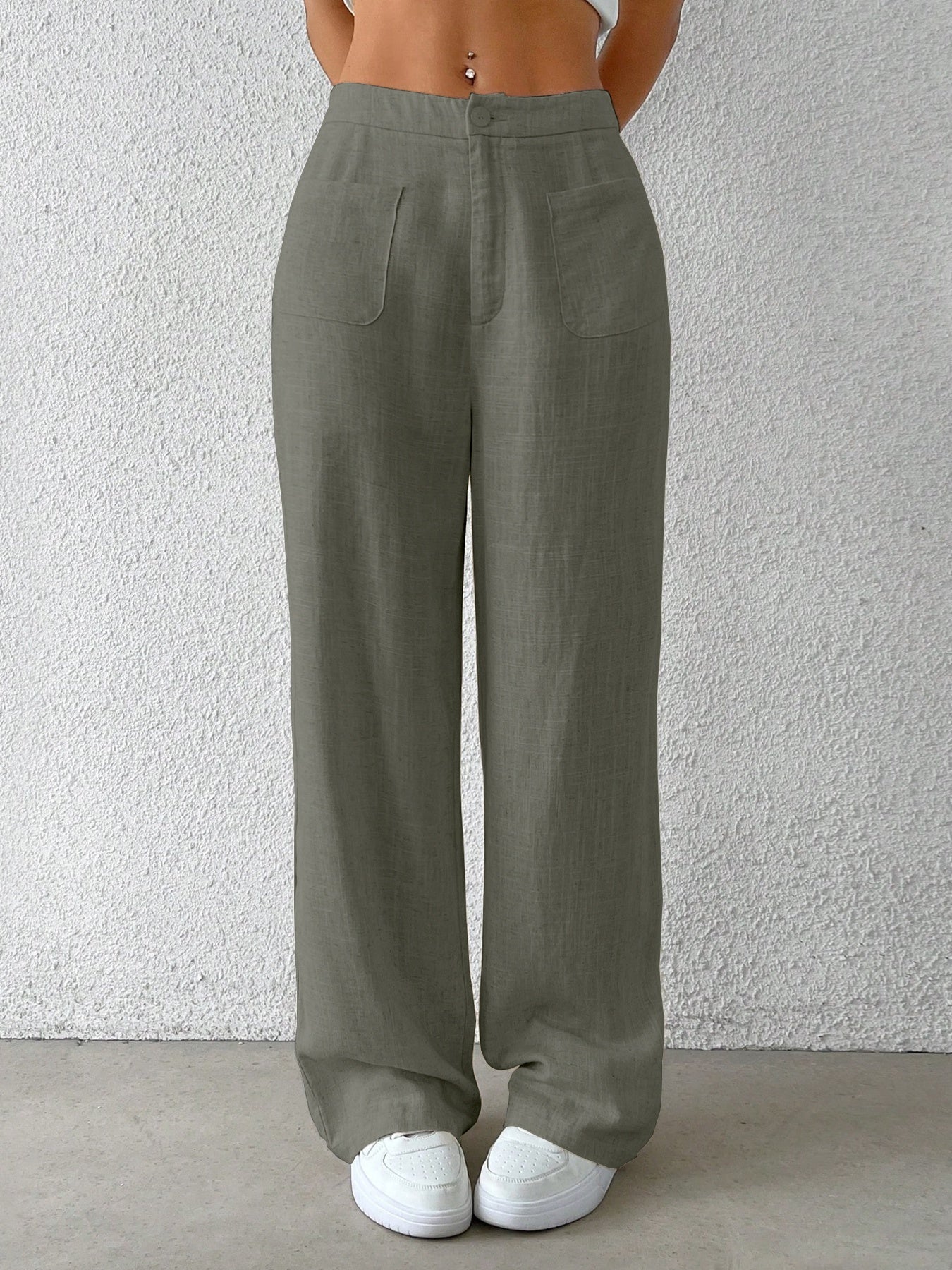 Zélie | Casual Beige Long Pants