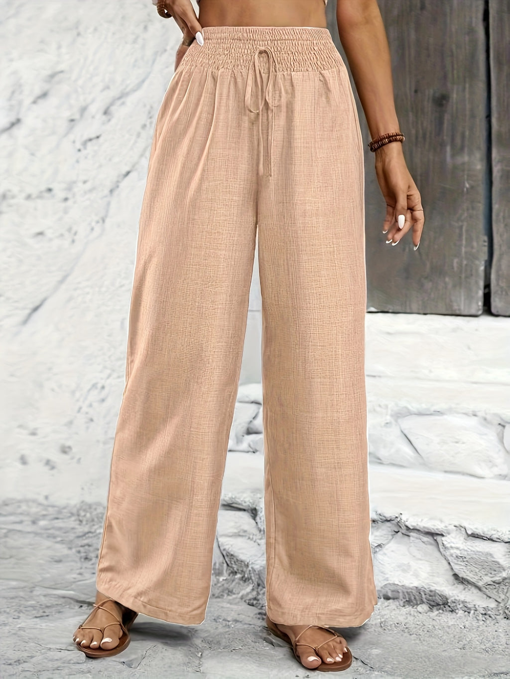 Avery | Twisted Waist Straight-Leg Pants