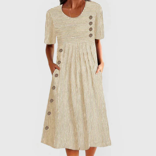 Linéa | Striped Midi Dress