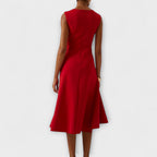Rita | Draped Asymmetric Midi Dress