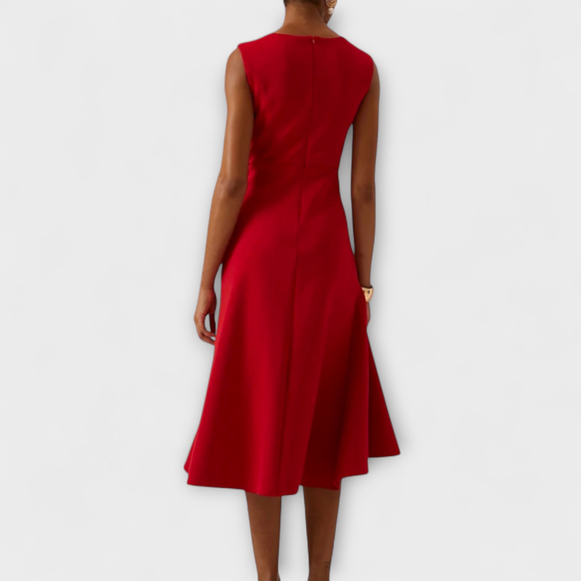 Rita | Draped Asymmetric Midi Dress