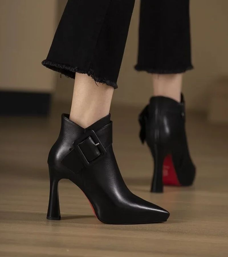 Aurora | Buckle Heel Ankle Boots
