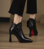 Aurora | Buckle Heel Ankle Boots