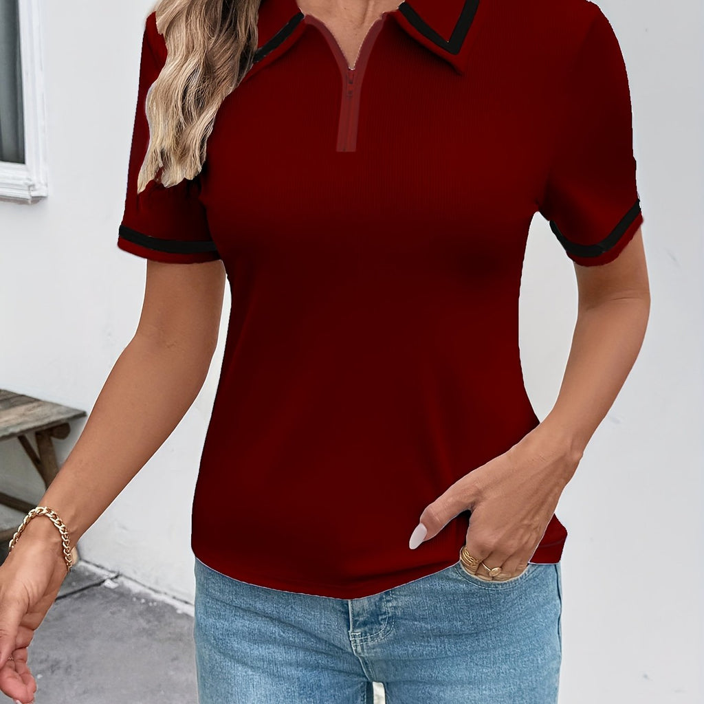 Brooke | Short-Sleeve Polo Top
