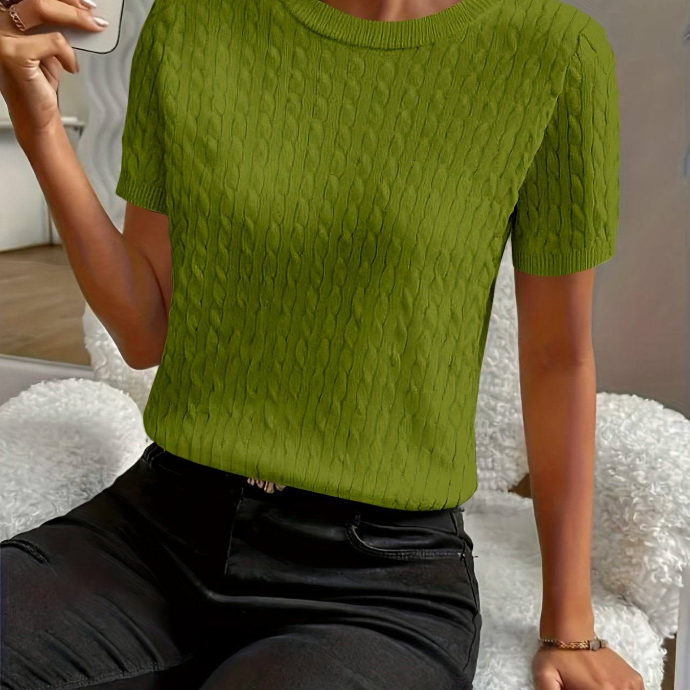 Klara | Ribbed Twist Detail Top