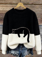 Alva | Cat Print Sweatshirt