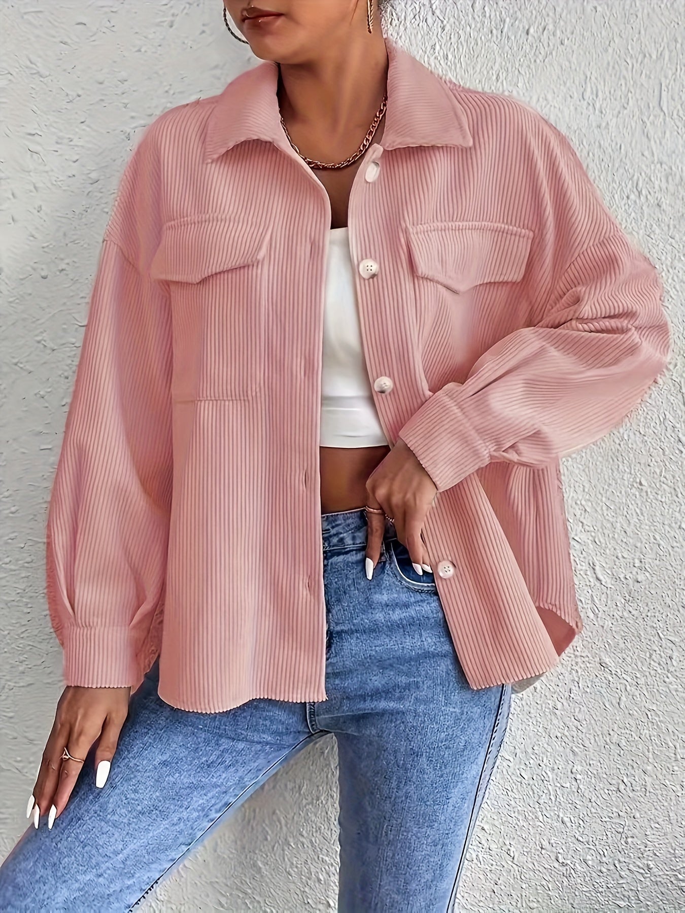 Nadia | Casual Striped Pocket Jacket