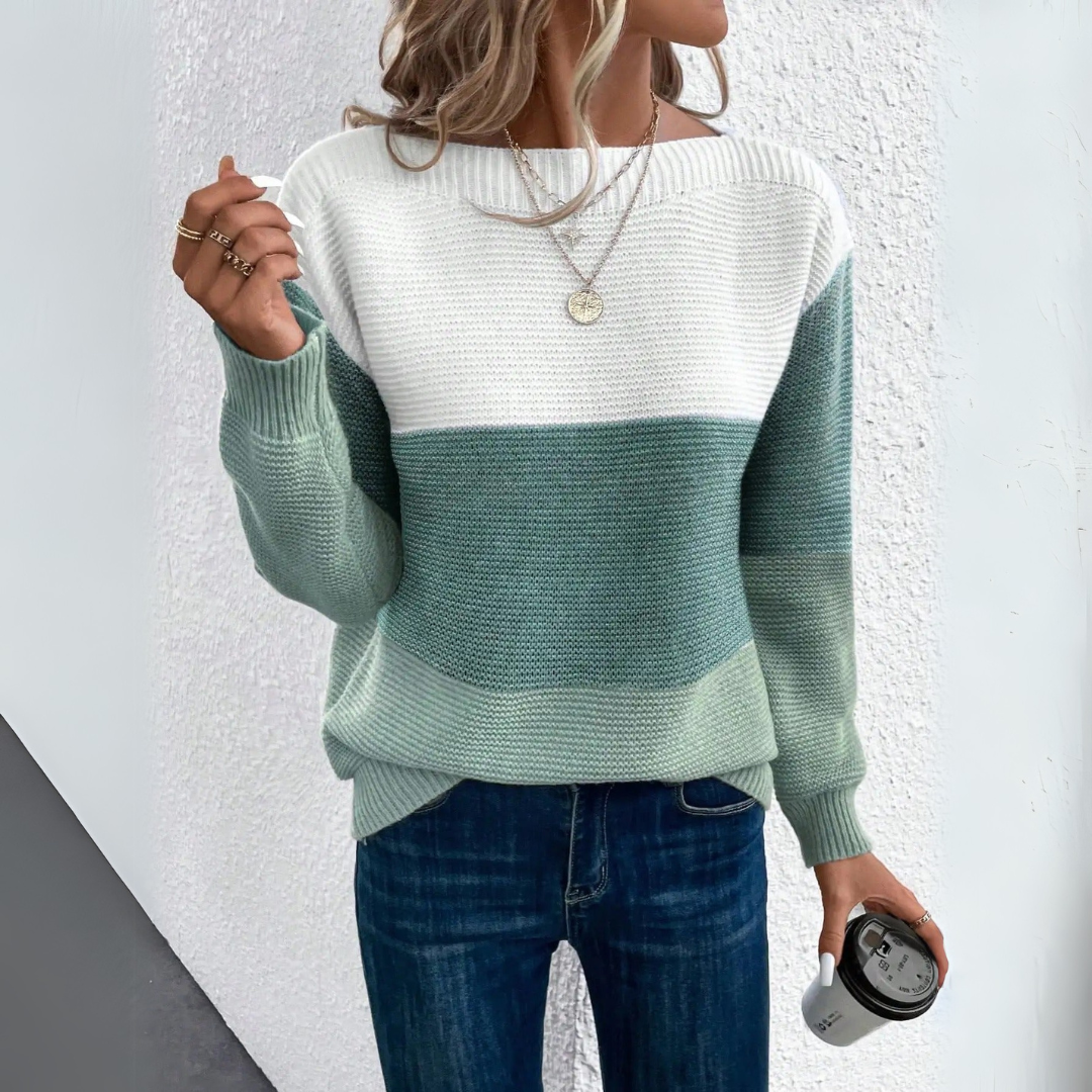 Calia | Patchwork Knit Sweater