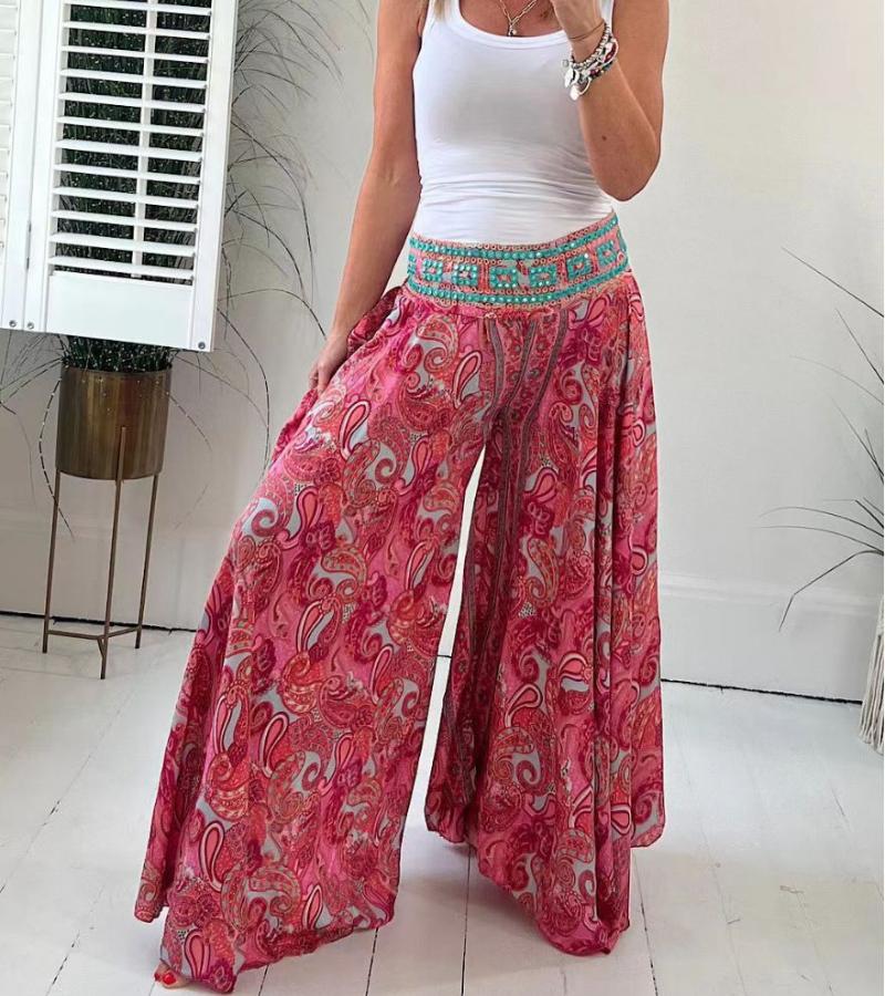 Paloma | Boho Paisley Wide-Leg Pants