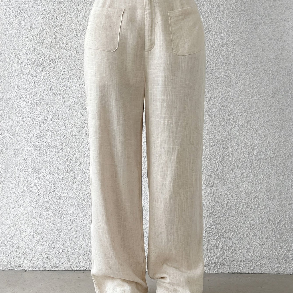 Zélie | Casual Beige Long Pants