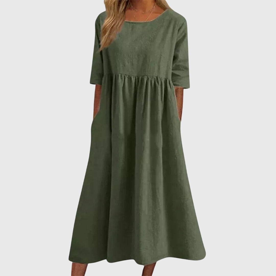 Diana | Elegant Short-Sleeve Dress