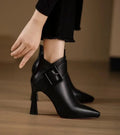 Aurora | Buckle Heel Ankle Boots