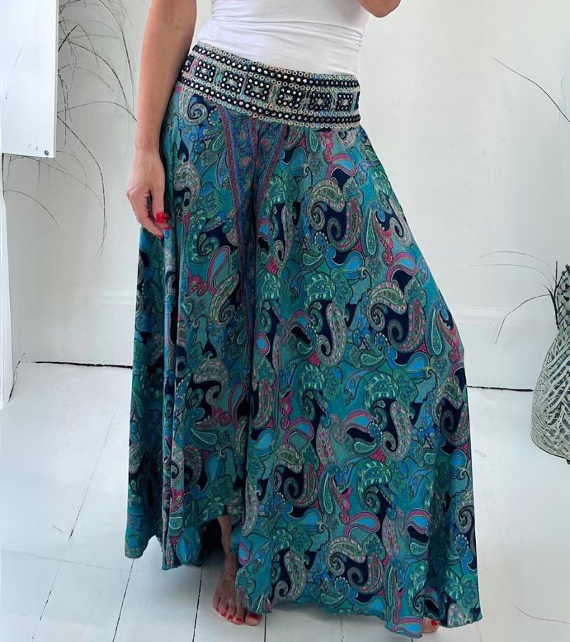 Paloma | Boho Paisley Wide-Leg Pants