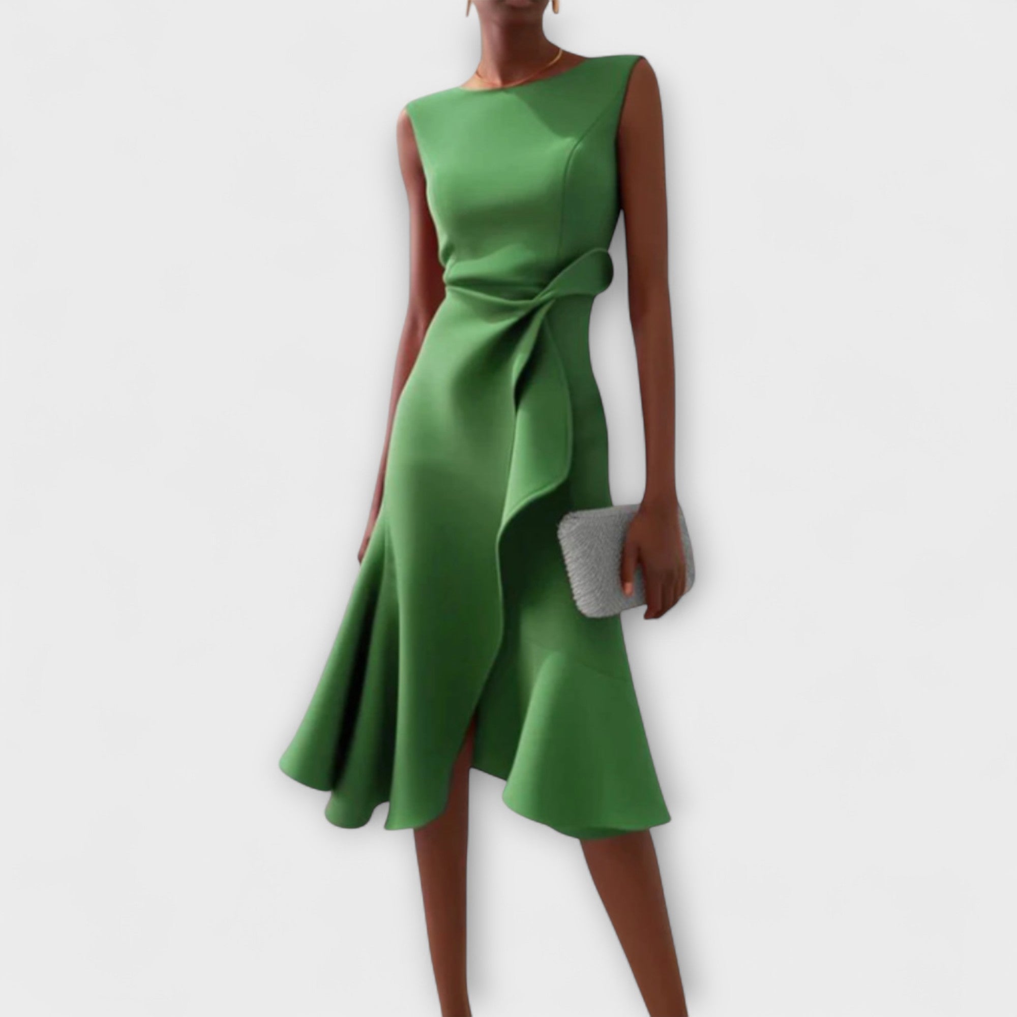 Rita | Draped Asymmetric Midi Dress