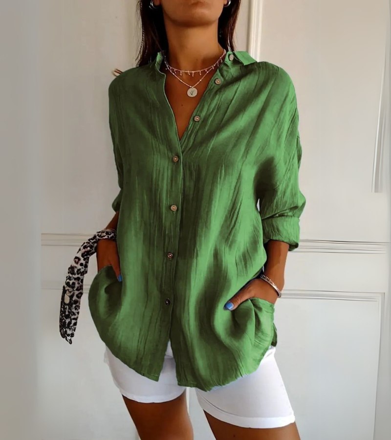 Sonia | Cotton Linen Button Shirt