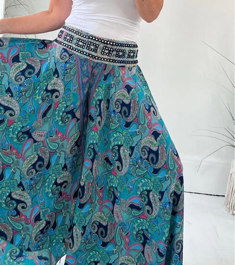 Paloma | Boho Paisley Wide-Leg Pants