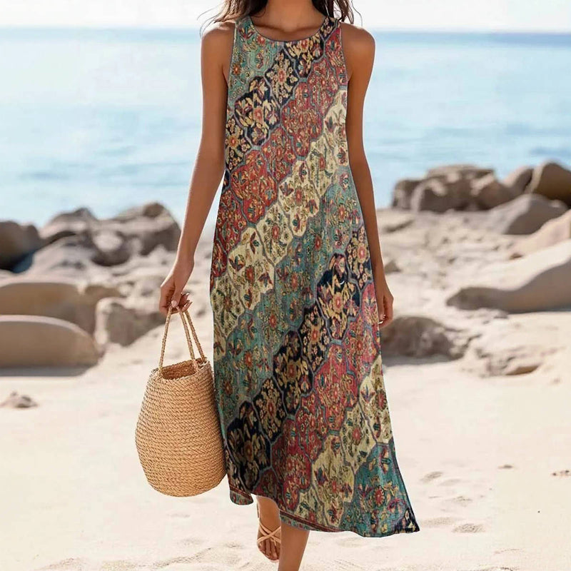 Elva | Ethnic Flow Midi Dress