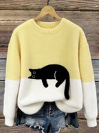 Alva | Cat Print Sweatshirt