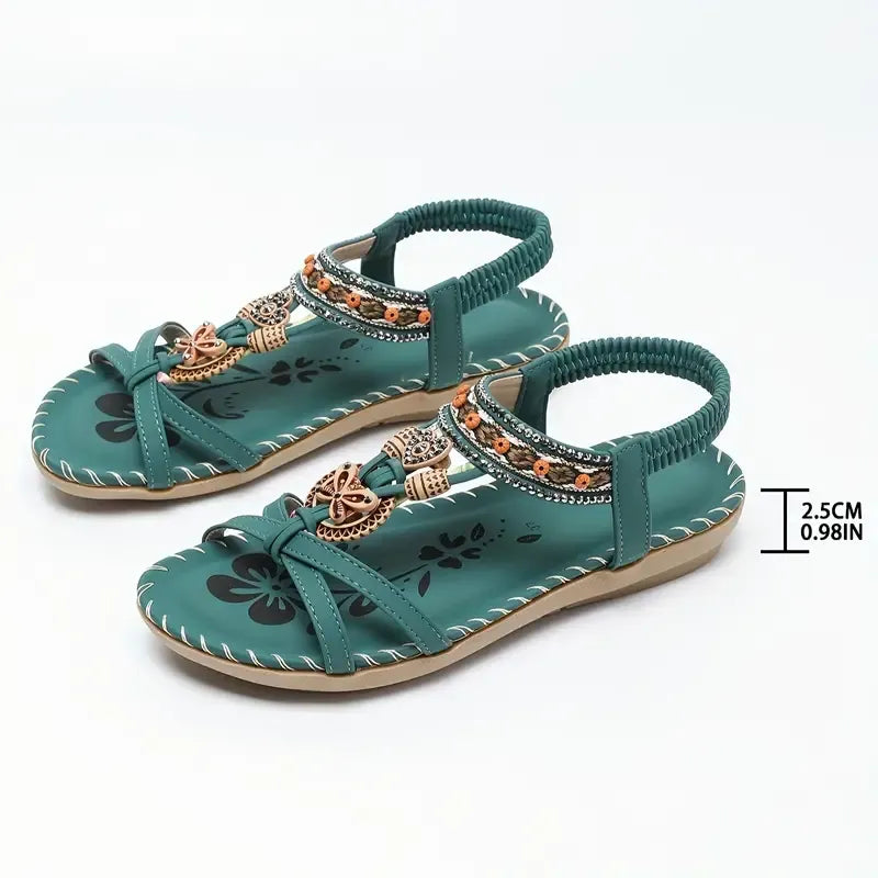 Colella | Rhinestone Floral Comfort Sandals