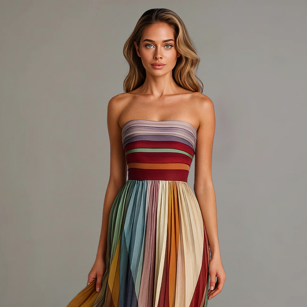 Sheila | Holiday Strapless Maxi Dress