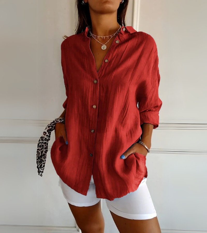 Sonia | Cotton Linen Button Shirt