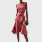 Rita | Draped Asymmetric Midi Dress
