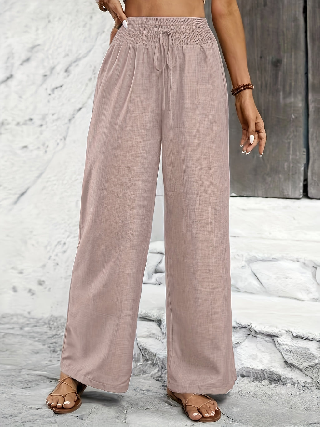 Avery | Twisted Waist Straight-Leg Pants