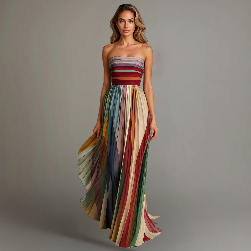 Sheila | Holiday Strapless Maxi Dress