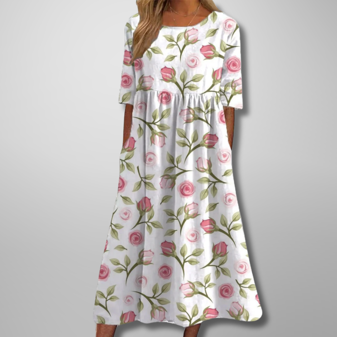Maxine | Relaxed Floral Midi Dress