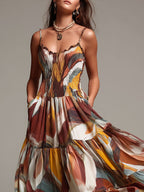 Liora | Smocked Boho Maxi Dress