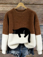 Alva | Cat Print Sweatshirt