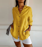 Sonia | Cotton Linen Button Shirt