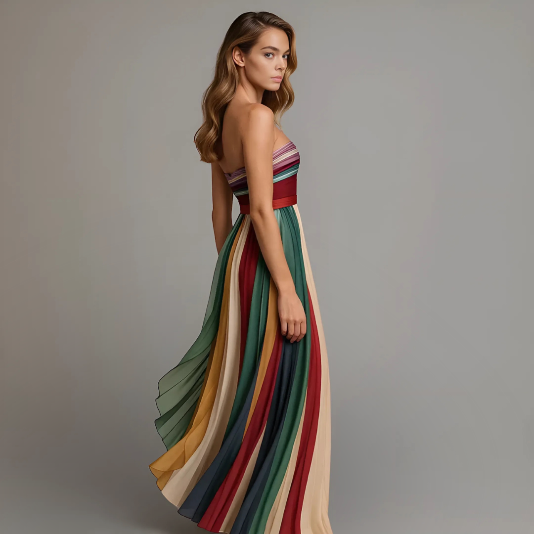 Sheila | Holiday Strapless Maxi Dress