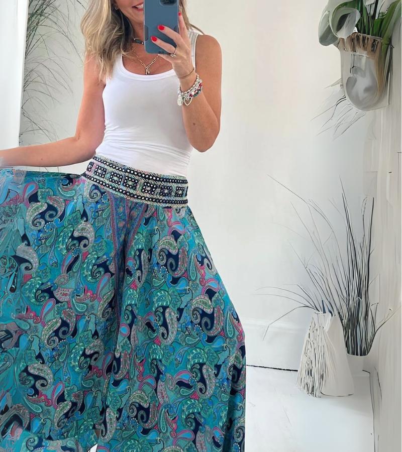 Paloma | Boho Paisley Wide-Leg Pants