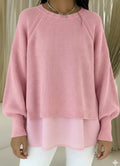 Ysé | Pink Multi-Layer Knit Sweater
