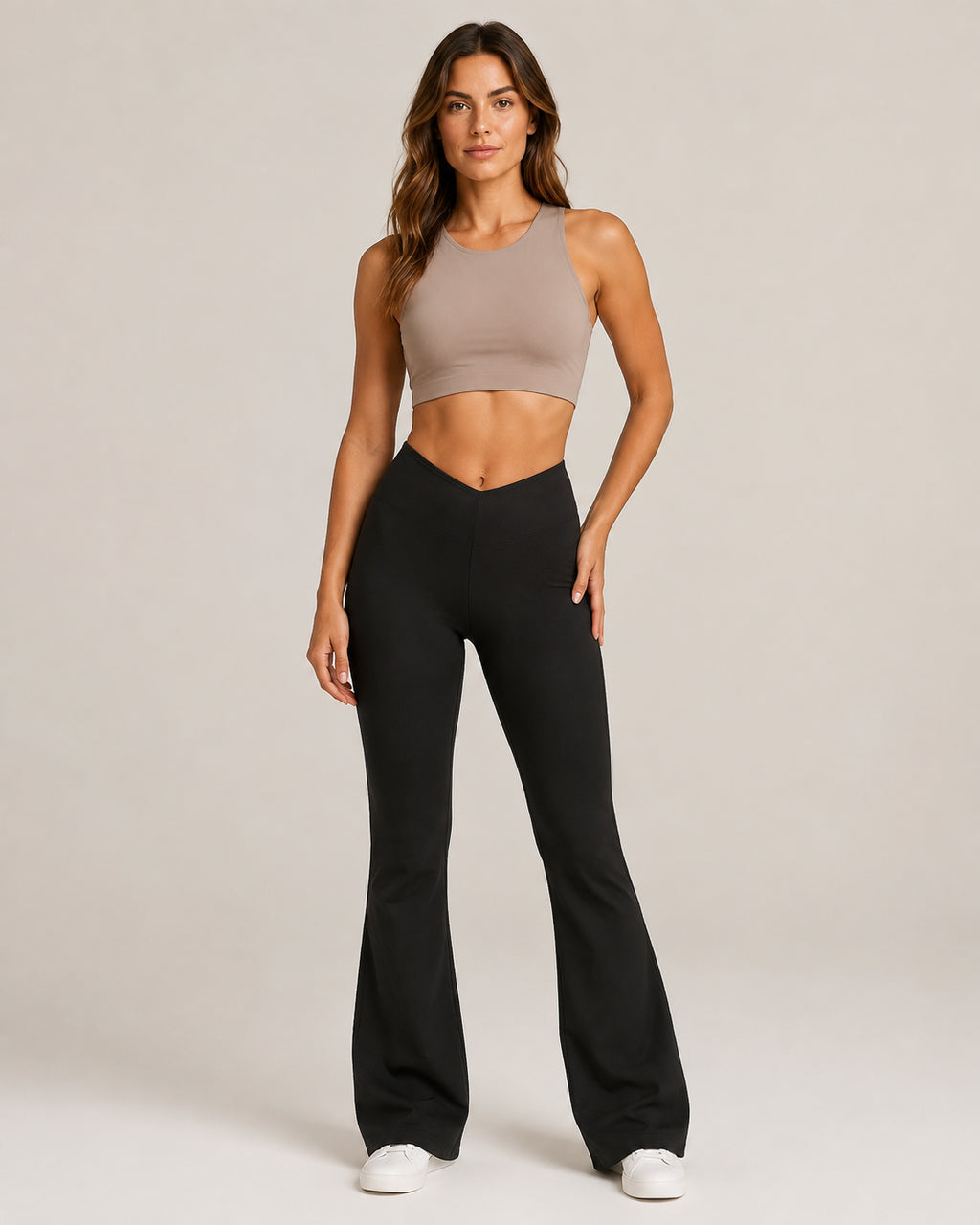 Women's V-Waist Flared Pants