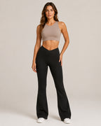 Women's V-Waist Flared Pants