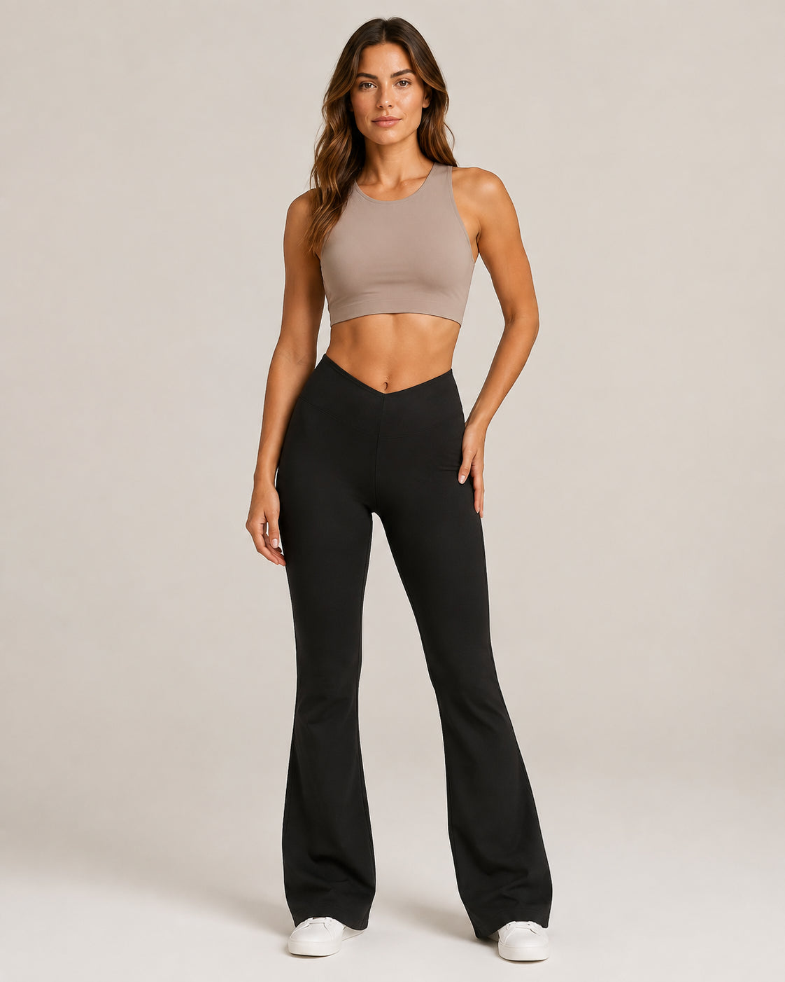 Women's V-Waist Flared Pants