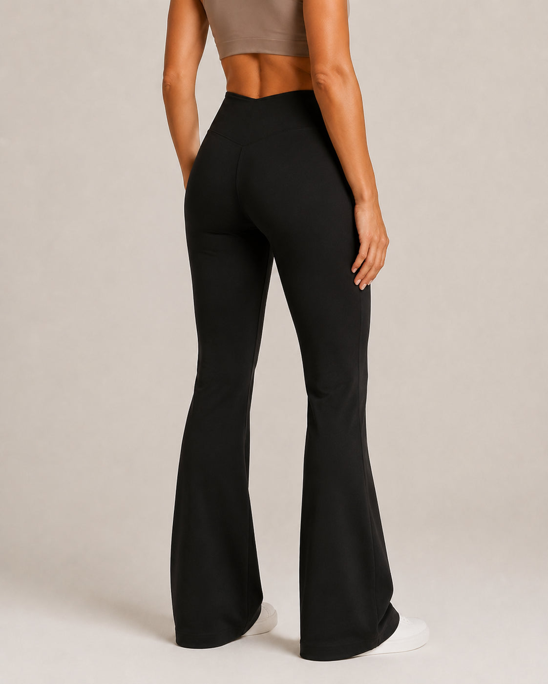 Women's V-Waist Flared Pants