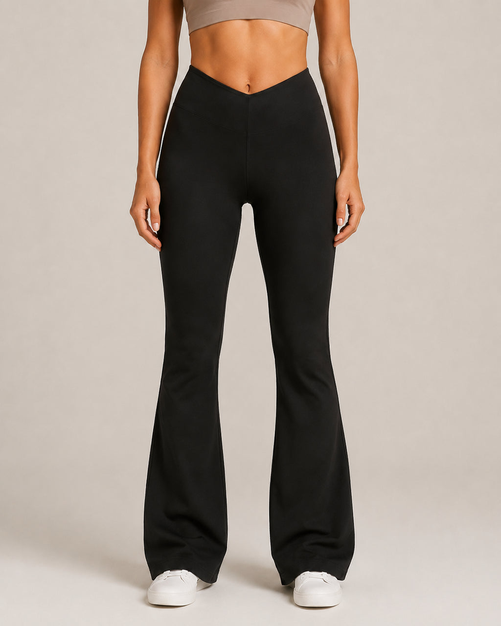 Women's V-Waist Flared Pants