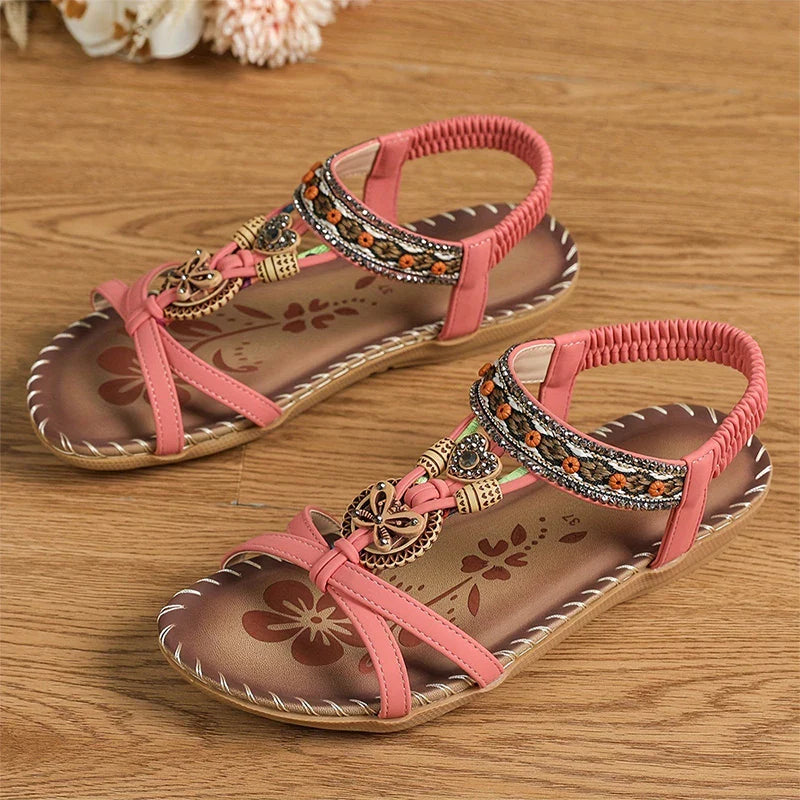 Colella | Rhinestone Floral Comfort Sandals