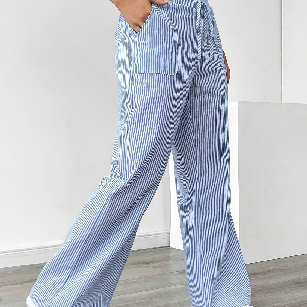 Sunny | Striped Wide-Leg Casual Pants
