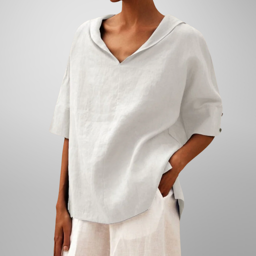 Elena | Casual V-Neck Pocket Top