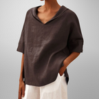 Elena | Casual V-Neck Pocket Top
