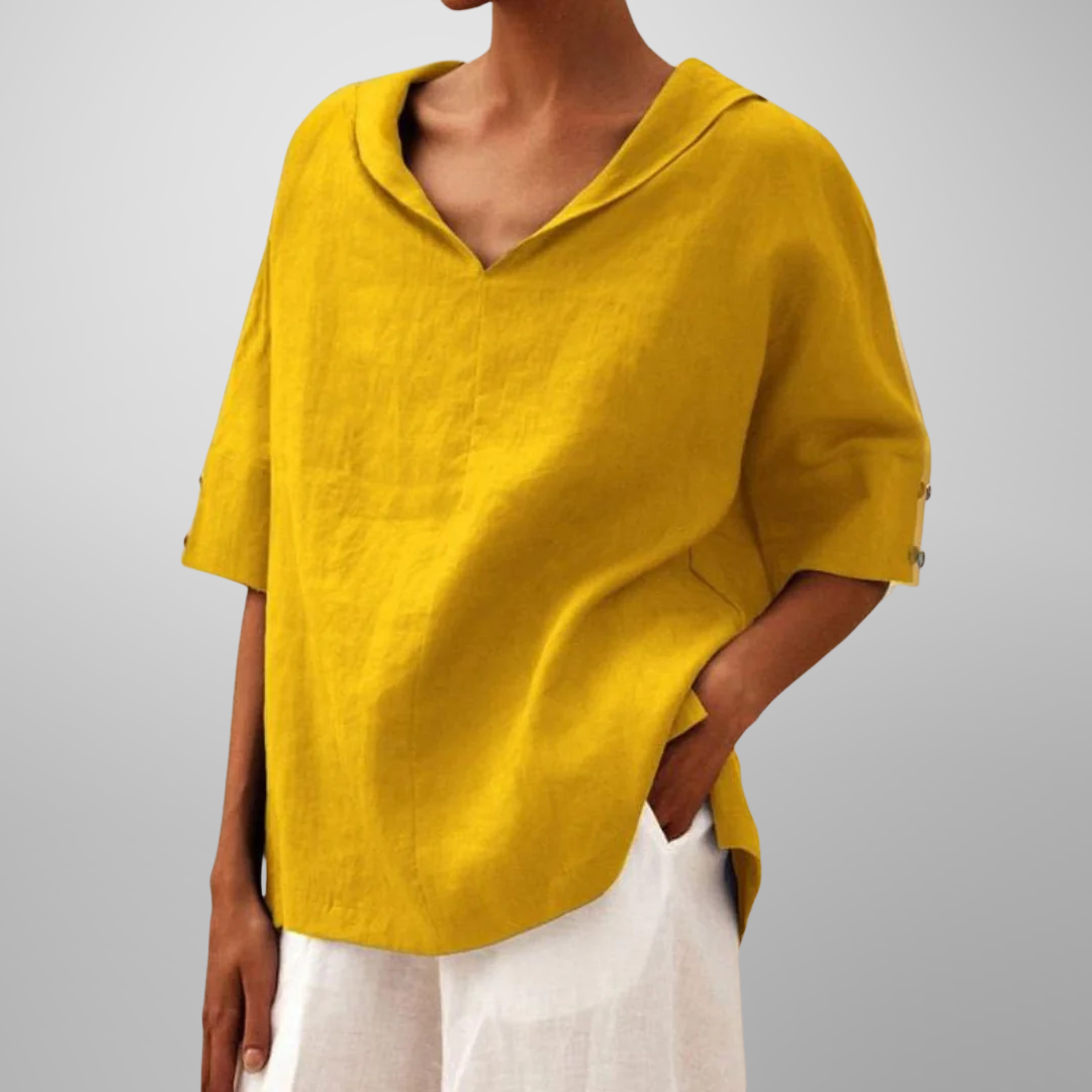 Elena | Casual V-Neck Pocket Top